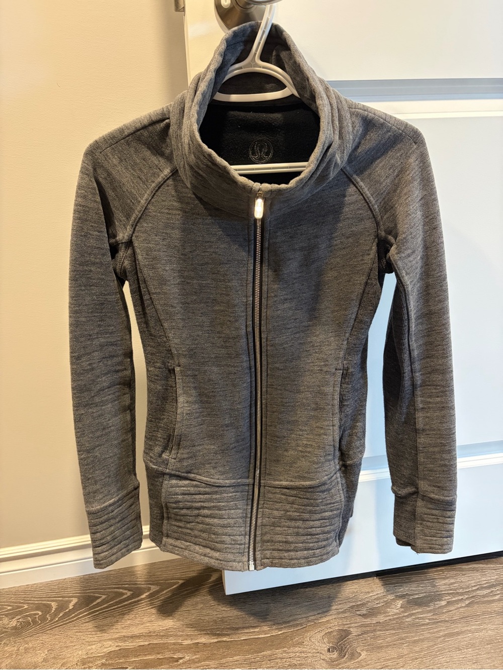 lululemon athletica Heather Gray Full-Zip Bomber Jacket